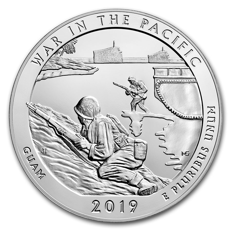 A 2019 P "War in the Pacific" Guam National Park Quarter US Mint "BU" ATB